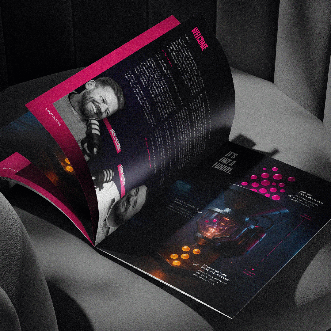Image of the firefighting guide brochure with pages turning.